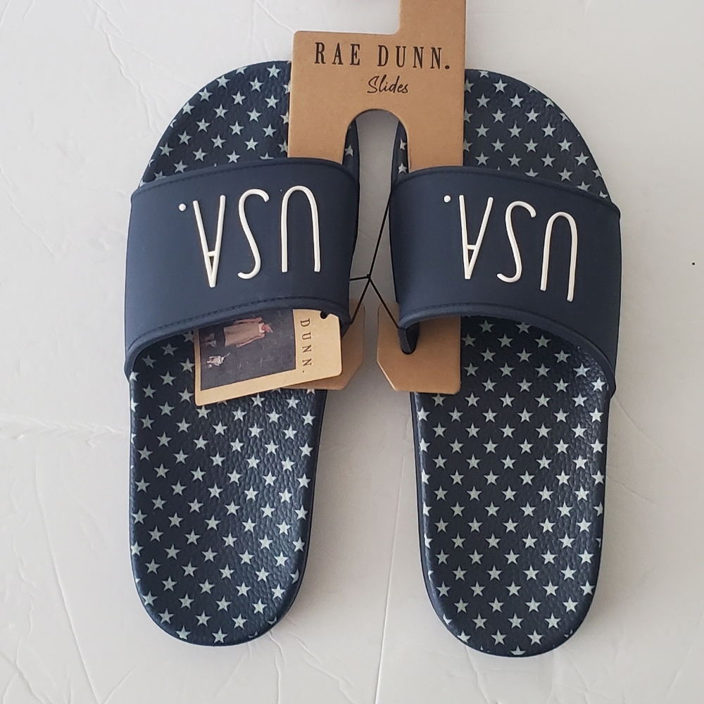 Rae Dunn USA slides size 7